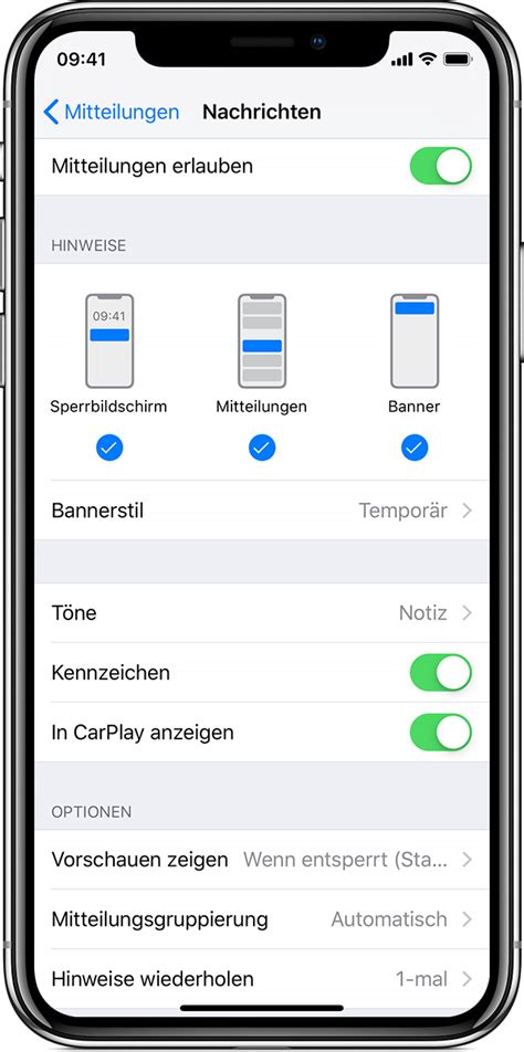 Mitteilungen Auf Dem IPhone IPad Und IPod Touch Verwenden Apple Support