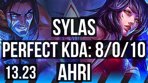 SYLAS Vs AHRI MID 8 0 10 66 Winrate Legendary KR Master 13