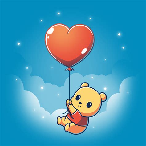 Winnie The Pooh With Red Balloon