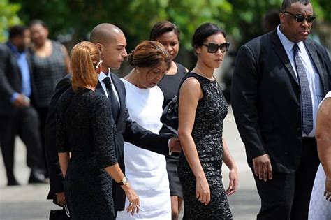 Michelle Bennett Attends A Ceremony In Memory Of Her Ex Husband Former