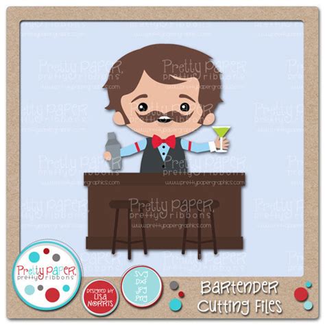 Bartender Cutting Files & Clip Art - Instant Download - Etsy
