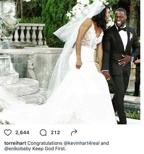 Kevin Harts Ex Wife Torrei Hart Congratulates Him On His Wedding To Eniko Parrish On Saturday