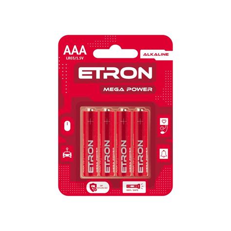 ᐉ Батарейки ETRON Mega Power AAA (LR03) 4 шт. • Купить в Киеве, Украине ...