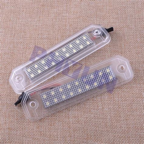 Clear Led Rear License Plate Lights Lamp White For Honda