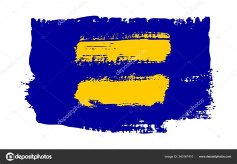 Grunge Human Rights Campaign Pride Flag Vector Illustration Symbol Of Gay LGBT Movement LGBTQ
