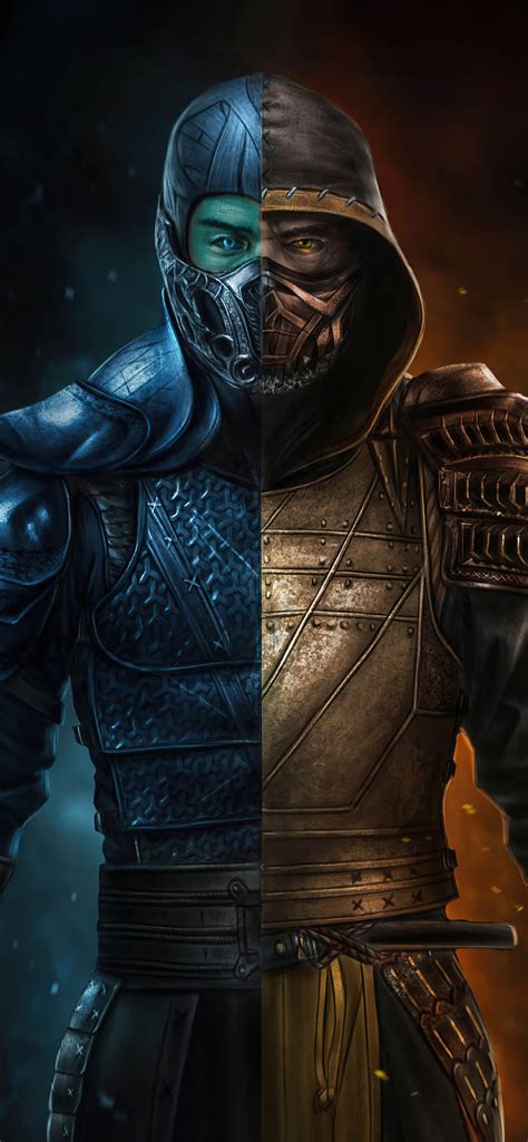 1242x2688 Subzero And Scorpion Mortal Kombat Movie Art Iphone Xs Max Hd 4k Wallpapers Images