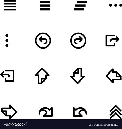 Navigation icons Royalty Free Vector Image - VectorStock