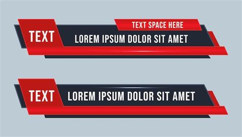 Premium Vector Colorful Lower Thirds Set Template Header Title Set