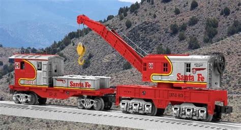 LIONEL LOTS 6 58594 6 58595 SANTA FE CRANE AND SANTA FE WORK CABOOSE