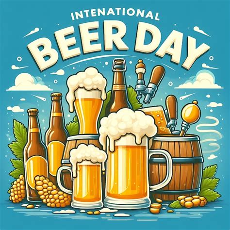 Premium Photo A Poster Of Beer Day With Beer In The Background