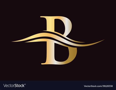 Elegant and stylish b logo design Royalty Free Vector Image