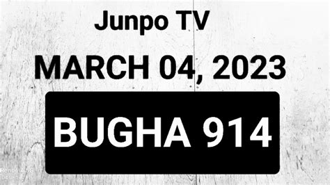 BUGHA 941 SWERTRES HEARING TODAY MARCH 04 2023 Junpo TV YouTube