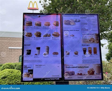 McDonald`s Drive Thru Menu Digital Sign Editorial Image | CartoonDealer ...