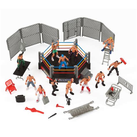 Wrestling Royal Rumble Mini Wrestling Ring Playset W Figures