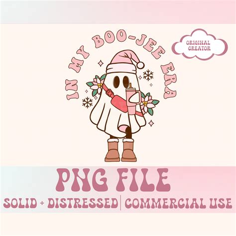 Boojee Ghost Pngbougiechristmas Ghost Pngretro Christmas Etsy