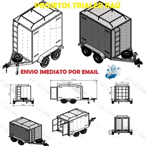 Projeto Trailer Bau Trucado Reboque Completo Pdf Mercadolivre