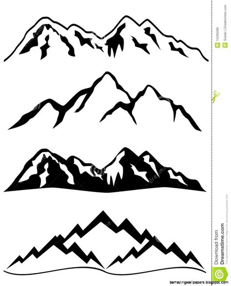 Mountain Drawing Outline at PaintingValley.com | Explore collection of ...