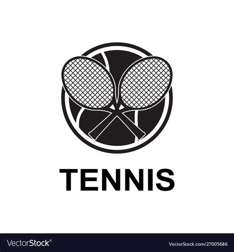 Tennis Sport Logo Icon Designbadge Template Vector Image