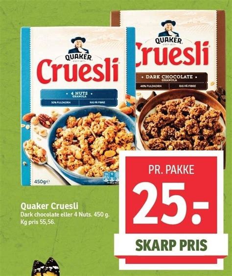 Quaker Cruesli Tilbud Hos SPAR