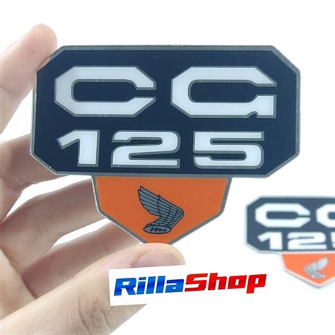 Rilla Shop Emblema Adesivo Tampa Lateral Asa Laranja Cg