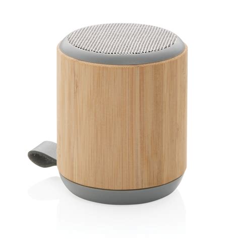 Bamboo And Fabric 3W Wireless Speaker Erco Promotion