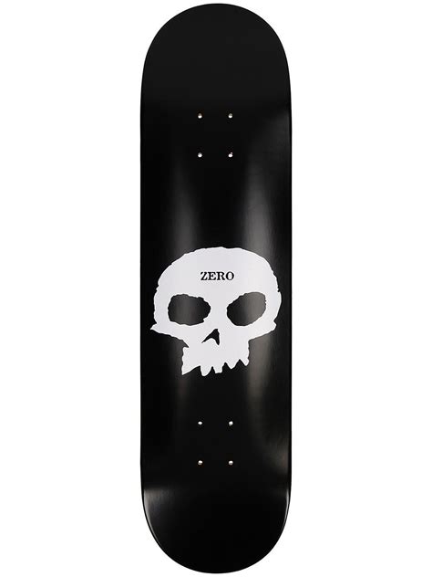 Zero Single Skull 80 Skateboard Deck Black White Skateboard Deck