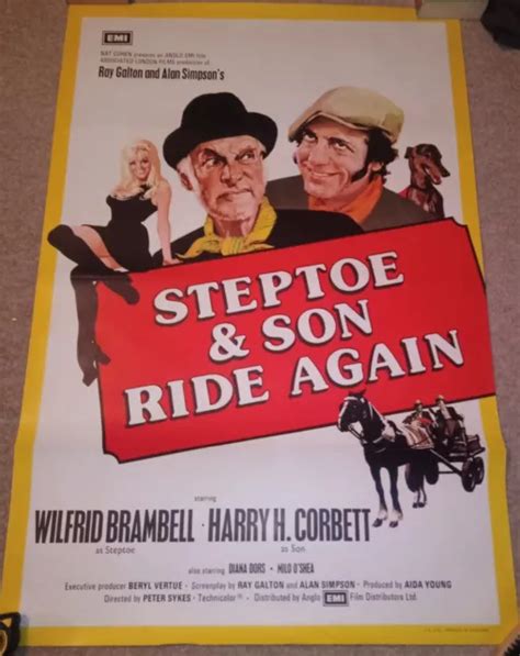 STEPTOE AND SON Ride Again 1973 Original Uk Film Poster Vgc 40X27