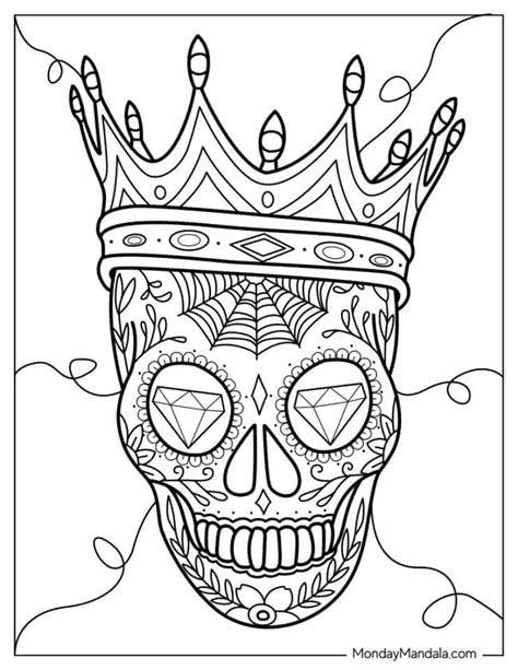 30 Sugar Skulls Coloring Pages Free Pdf Printables