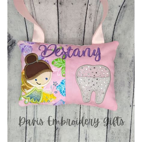 Sliver Tooth Fairy Pillow Tooth Fairy Pillow Girls Tooth Pillow Girl