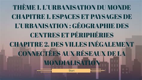 E Chapitre Espaces Et Paysages De L Urbanisation