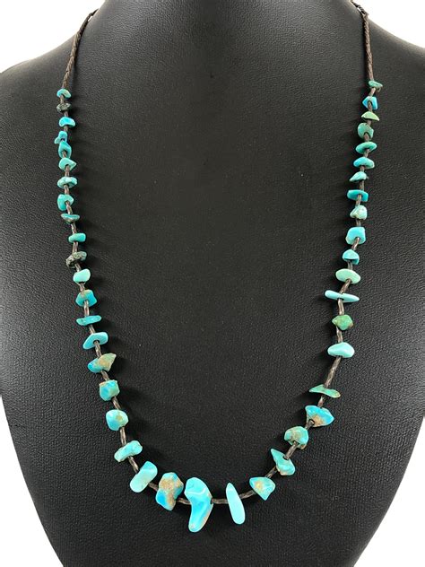 Lot Vintage Liquid Silver Turquoise Necklace