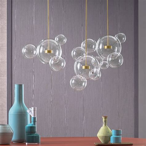 Lustre Boule De Verre Cr Atif Bulle De Savon Lampe Suspension Salle