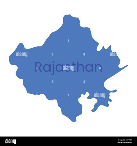 Rajasthan State Map Vector Icon India Rajasthan Province State Icon