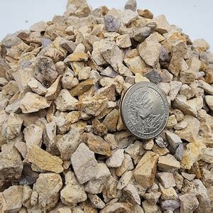 3/8 California Gold Crushed Gravel Rock Soil Topper for Succulents and ...