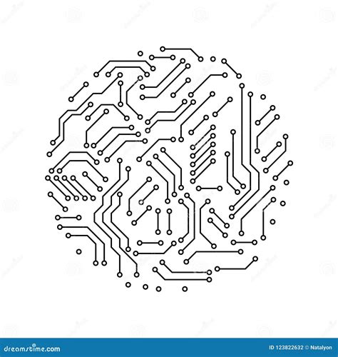 Circuit Board Black And White Clipart