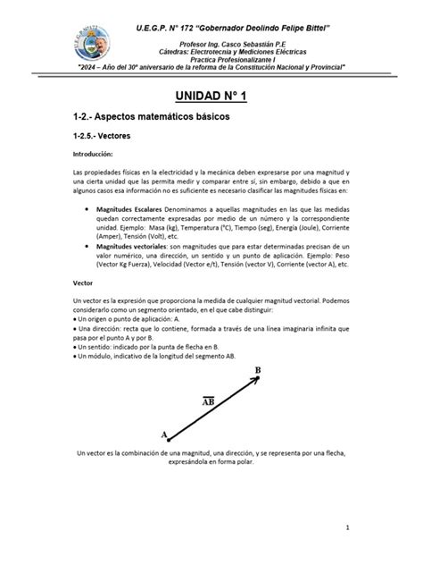 Unidad 1 Teoria 1 2 5 Vectores Descargar Gratis Pdf Vector Euclidiano Sistema De