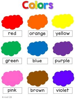 Color Themed Vocabulary and Writing in English and Spanish | TPT