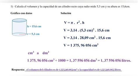 A Resuelvo Las Situaciones Presentadas 1 Calcula El Volumen Y La