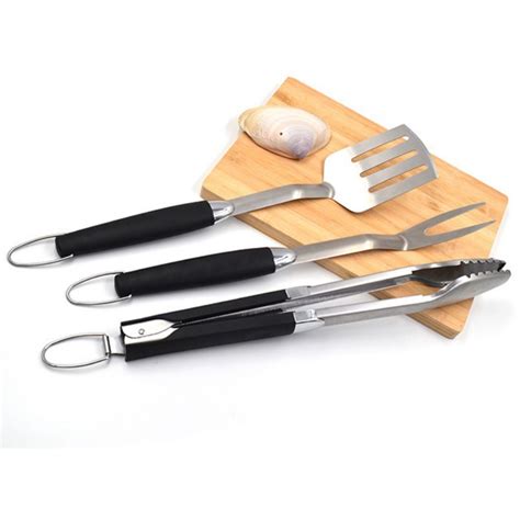 BBQ Tool Set 3PC Grill Accessories Stainless Steel BBQ Grill Tool Set