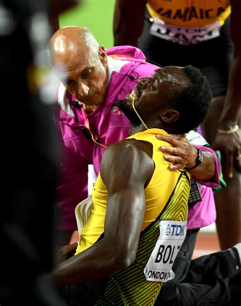 See Devastating Photos Of Usain Bolts Final Race