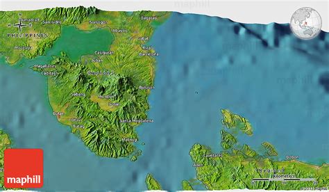 Satellite 3D Map of Sorsogon