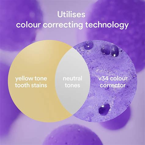 hismile  foam colour corrector purple teeth whitening stain