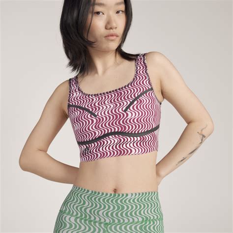 Adidas By Stella McCartney TruePurpose Printed Crop Top White Adidas UK