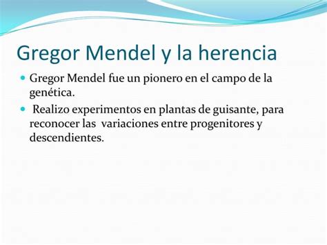 Principios Basicos De La Herencia Ppt