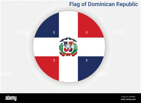 High detailed flag of Dominican Republic. National Dominican Republic ...