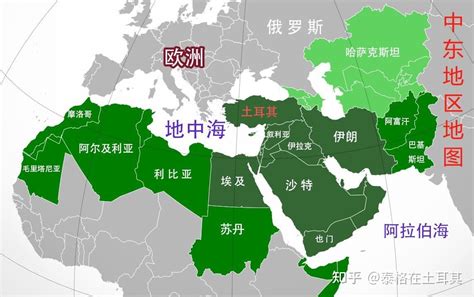 中东是什么意思中东国家有哪些中东国家分布地图 必经地旅游网