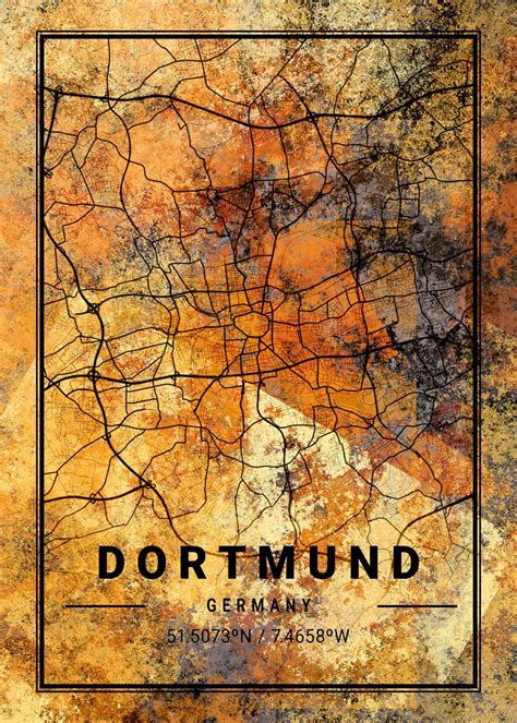 Dortmund Germany Map Poster By VisionTrend Displate