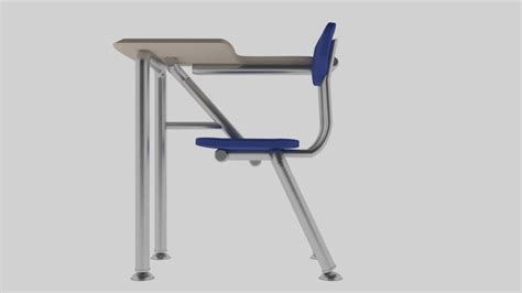 High School Desks Side View