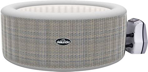 Mspa D Sc Inflatable Portable Hot Tub Spa Person Silver Cloud Charcoal Grey In