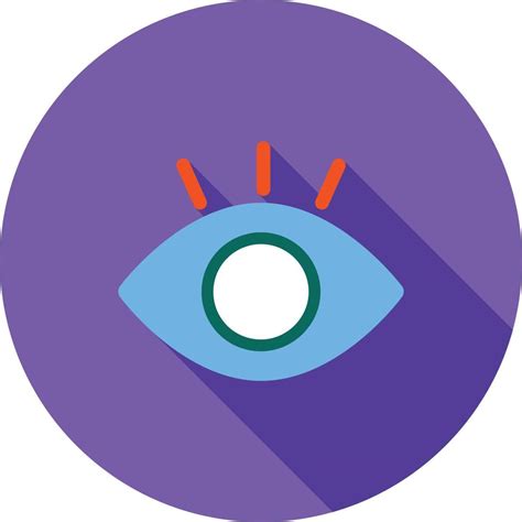 Icono De Sombra Larga Plana De Visi N Vector En Vecteezy